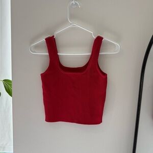 PacSun Vibrant Red Ribbed Tank Top